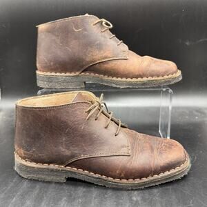 Timberland Earthkeepers Brown Leather Chukka Boots Mens Size 8M Distressed